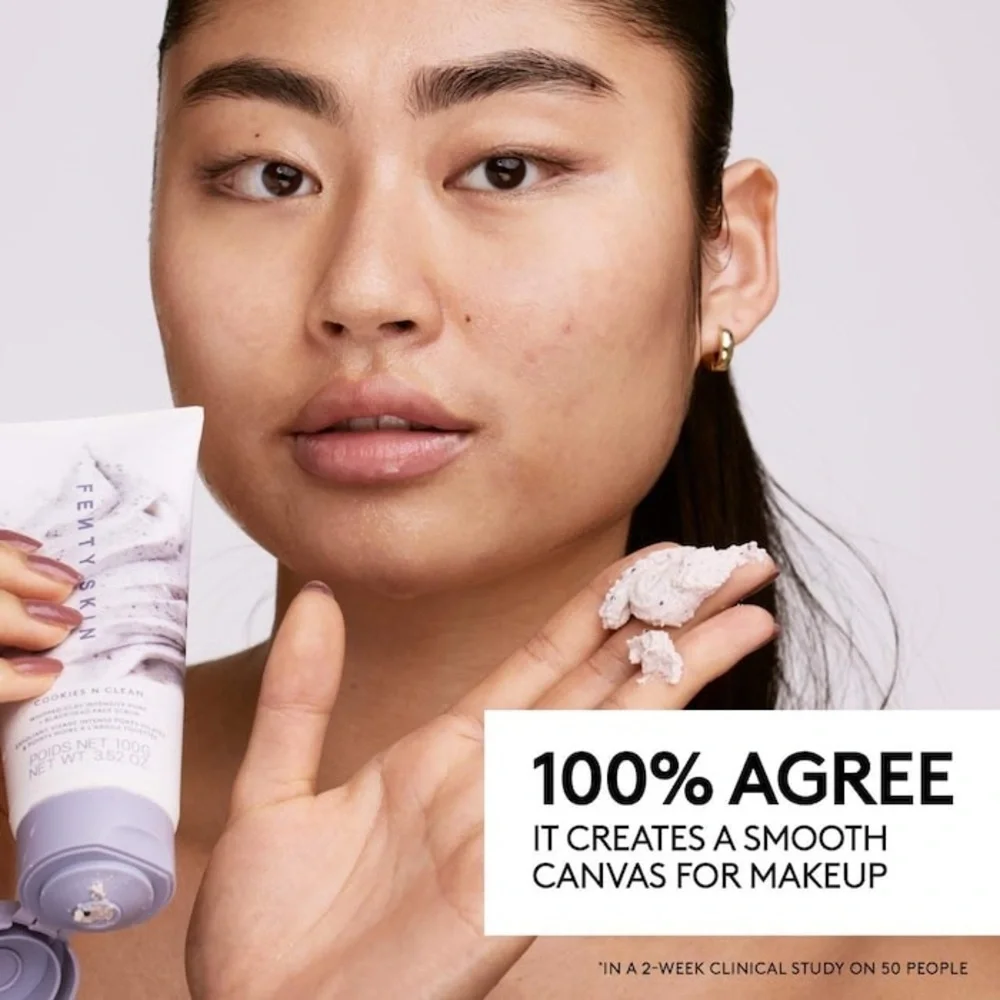✨ Fenty Skin Cookies N Clean Whipped Clay Pore Cleansing Scrub (100 g) 🎀